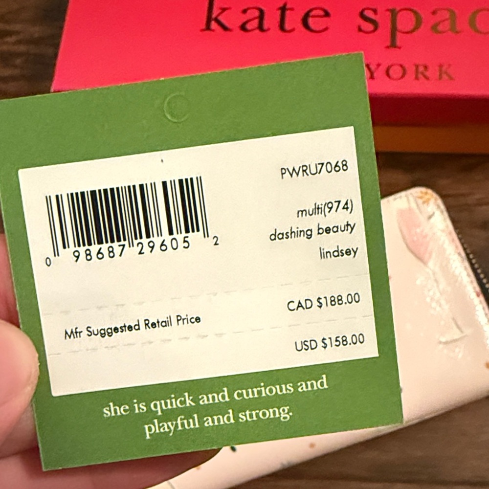 Kate Spade Pink Wallet with Cocktail Design - Picture 2 of 4
